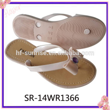 Latest Fashion Flower Pcu Flip Flops Slipper Shoe Women